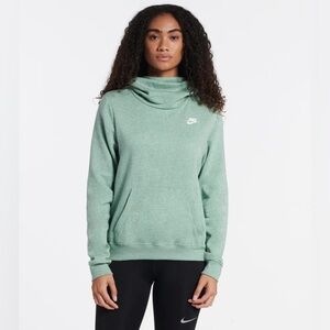 Nike Women's Heather Green Cowl Neck Sweater
